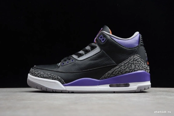 Retro Jordan CT8532-050 Purple 3 CT8532-050 Court Black Air 0912